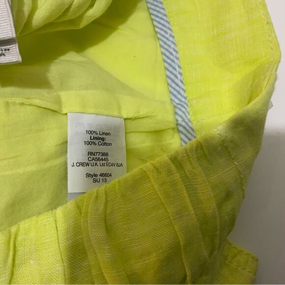 J Crew Shorts Size 0 100% Linen line green - Picture 7 of 8